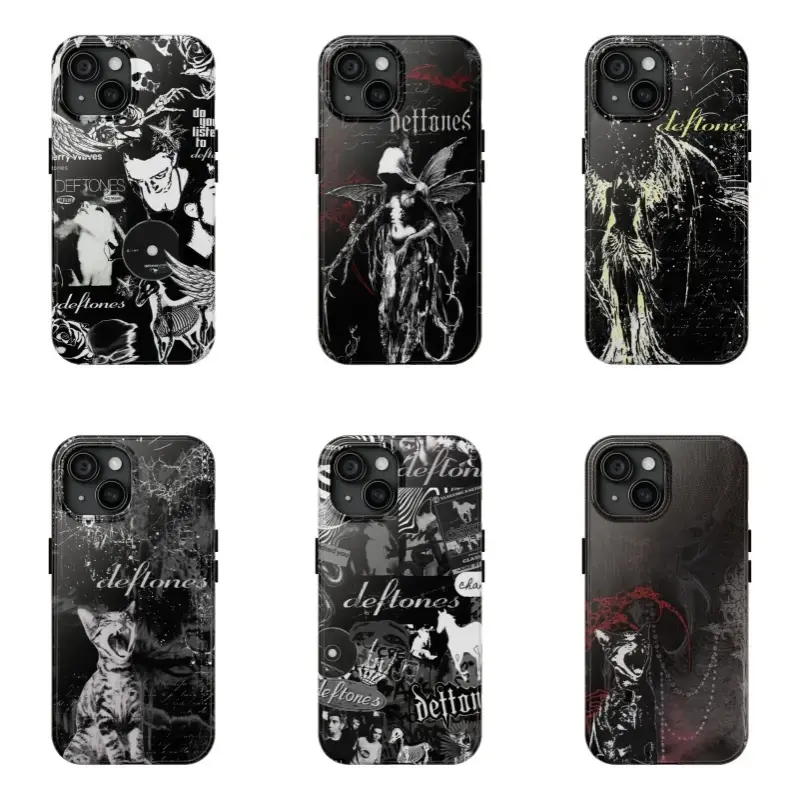 Deftones White Pony Dark Gothic Polycarbonate Cellphone Case - Durable, Shockproof Protection for iPhone 11/12/13/14/15/16/17 ProMax Plus Handheld Devices - Unisex Fan Gift Shell, Tech Accessories