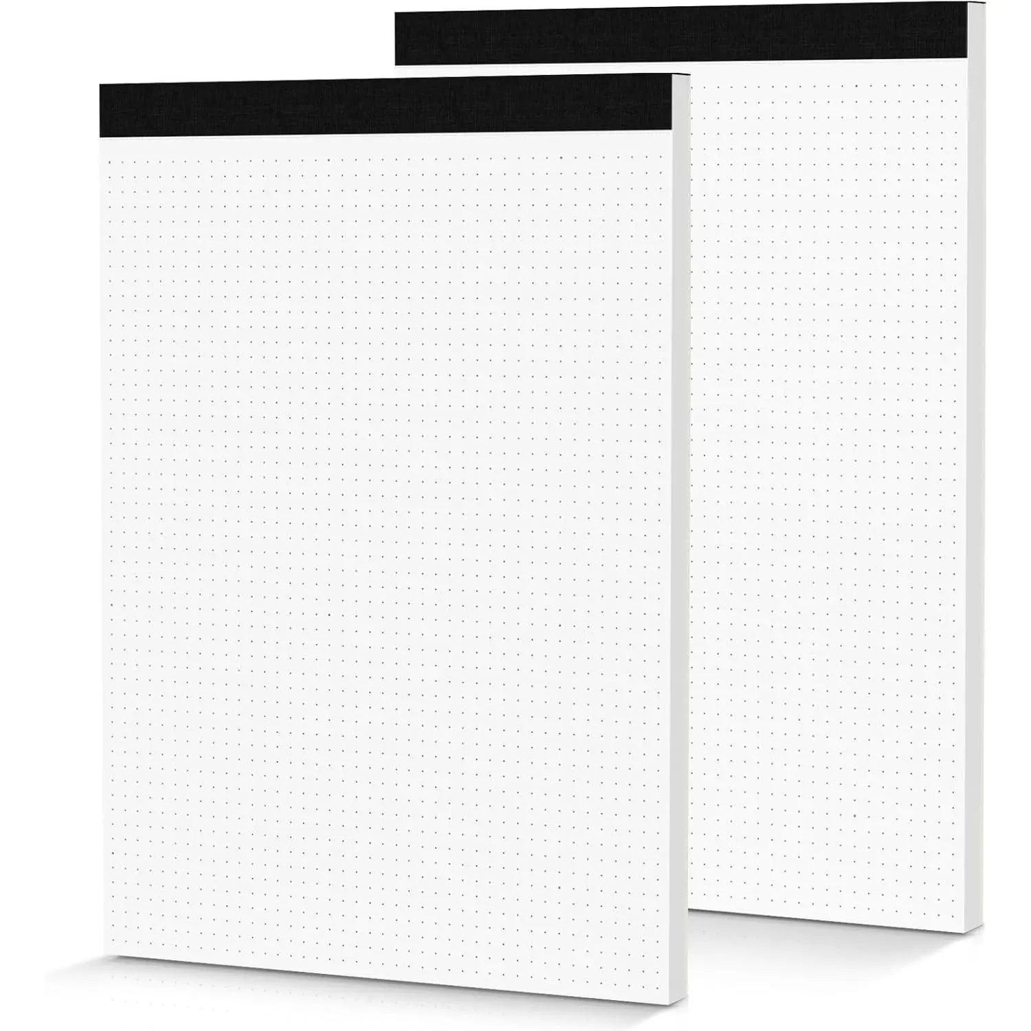 Zaviko Dot Grid Notepad 8.5 x 11, 2 Pack, 5x5 Dotted Graph Paper 8-1/2 x 11 | Dotted Notepad for Sketching Journaling, Micro Perforated, White Thick Paper 1/5" Dots Notes Writing Pad, 30 Sheets/Pad
