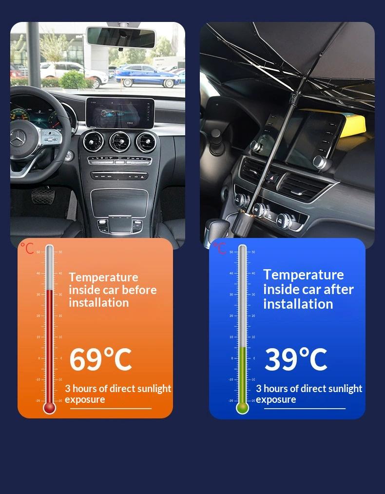 Car sunshade for summer, front windshield sunshade, in-car sun protection and heat insulation device