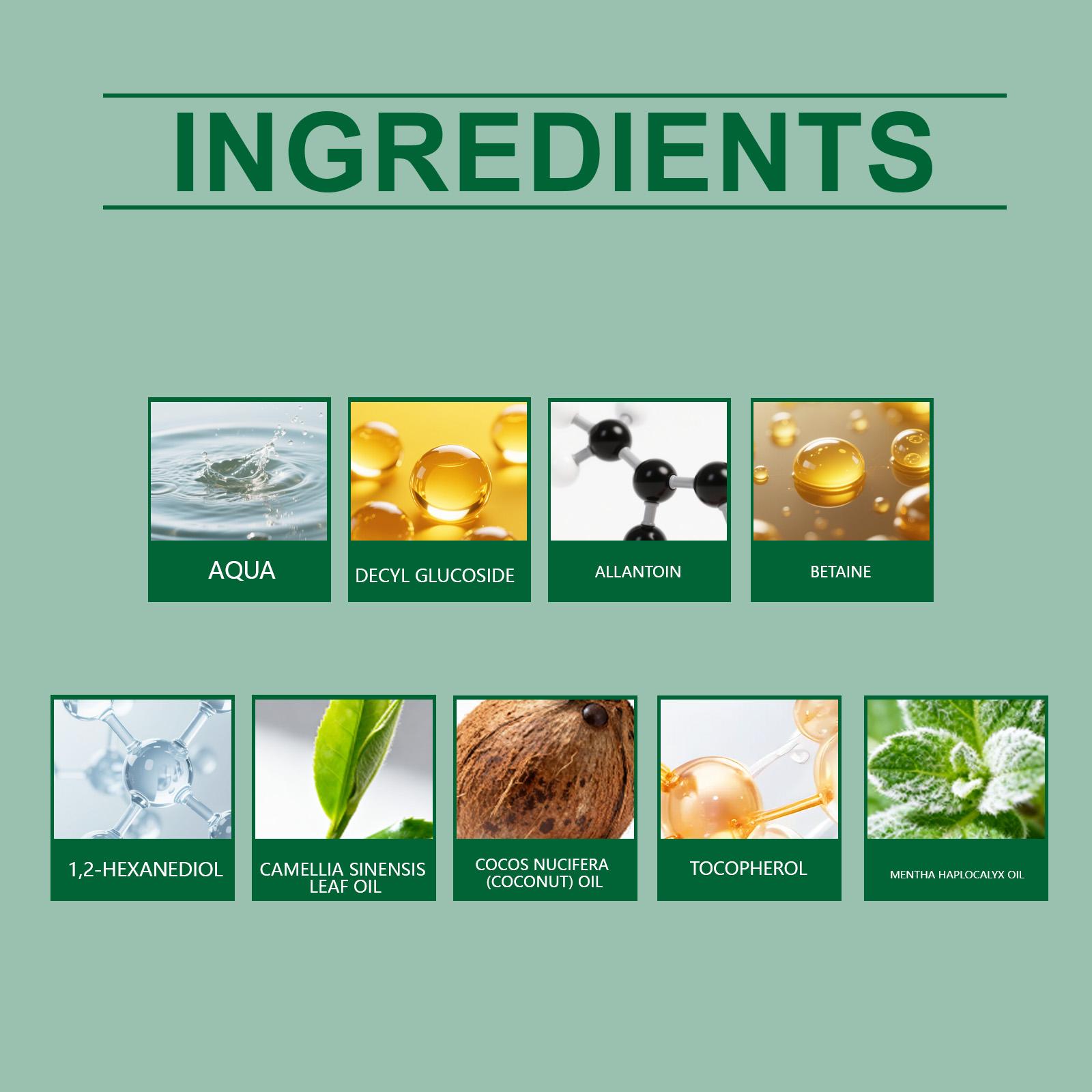 OceAura Tea Tree Refreshing Body Wash, Moisturizing and Nourishing, Refreshing and Moisturizing Rich Foam Daily Cleansing and Bath