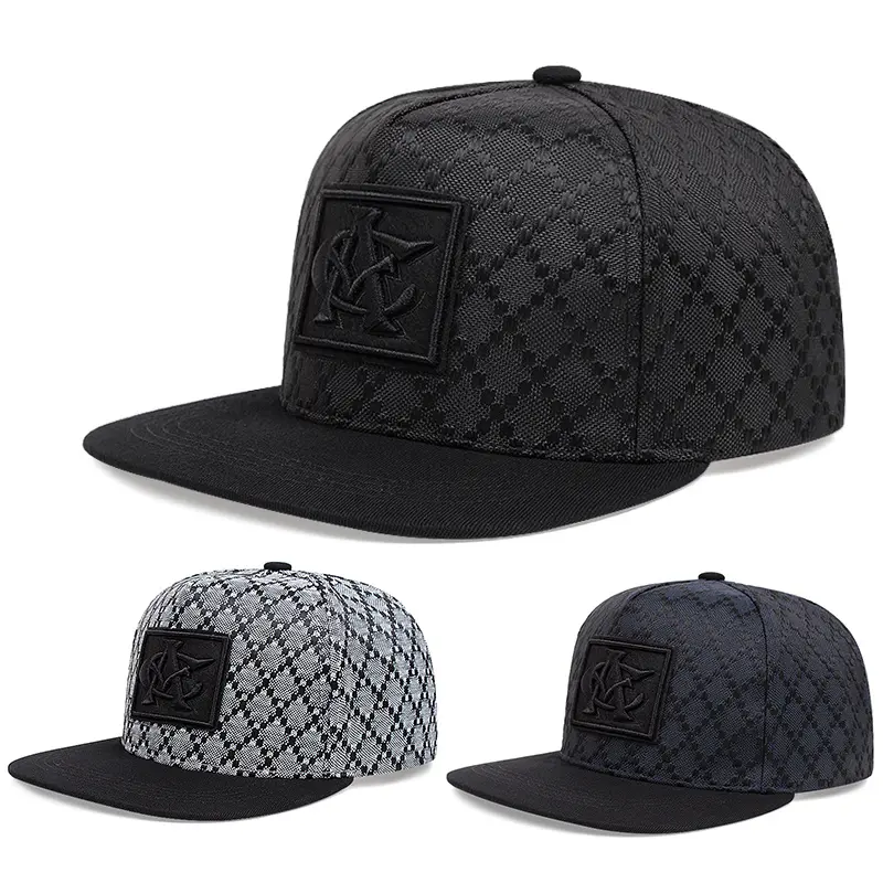 2023 New Unisex Flat Top Snapback Baseball Cap - Rapper Style Hat, Casual Outfits Cap, Street Fashion Accessory, Flat Brim, One Size, Black, Blue, Camouflage, Grey