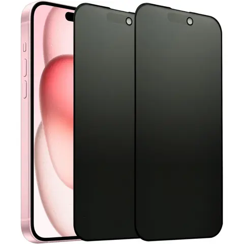 2-Pack Tempered Glass Privacy Screen Protector for iPhone Series (17 Pro Max, 17 AIR, 16E, 15, 14, 13 Pro Max Plus) - Anti-Spy, Anti-Glare, Eye-Protective, Scratch-Resistant, Full Coverage, Smooth Sensitive Touch Cellphone Smartphone Phone Accessories