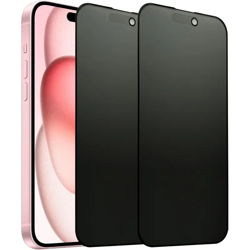 2 Pack Privacy Screen Protector for iPhone 17 Pro Max 17 AIR 16E 15 14 13 Pro Max Plus Anti-spy Anti-glare Eye Protection Scratch Resistant Tempered Glass Film, Full Coverage, Smooth & Sensitive Touch for iphone 17 Pro Max