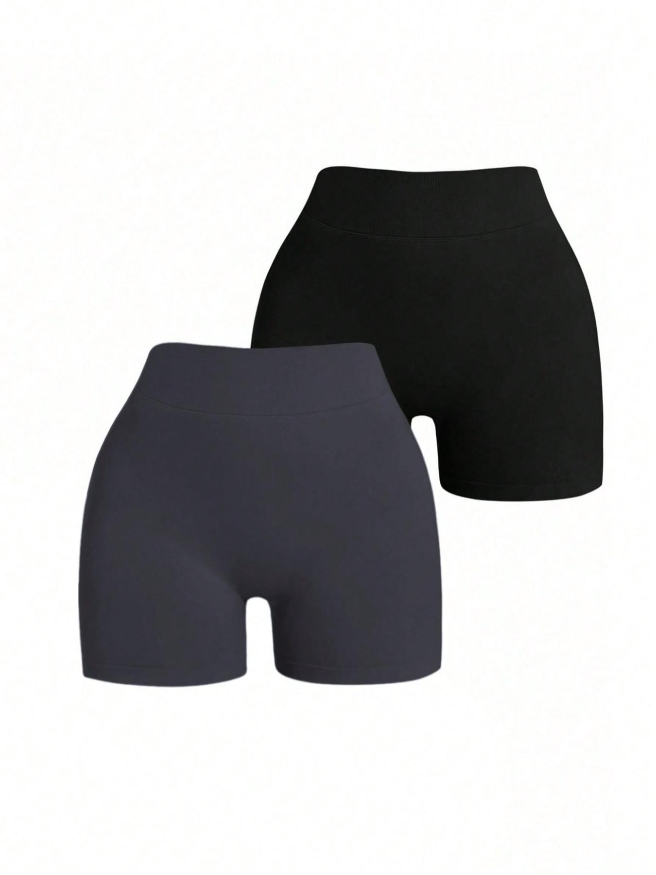 Women's Solid Color Gym Shorts, Running Yoga Shorts, Breathable Comfortable Skinny Shorts for Yoga Gym Workout, Ladies Sportswear for All Seasons