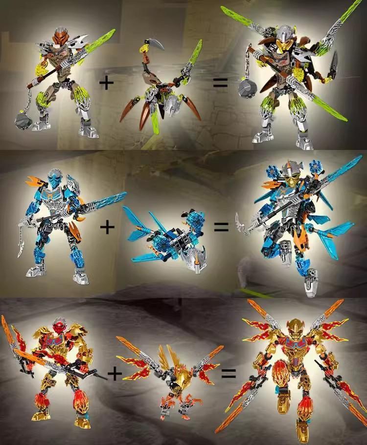 Superheroes Series Bionicle Creature Master of the Golden Mask Building Blocks Combined Robot Mecha Bricks Toys For Boys Gifts popular