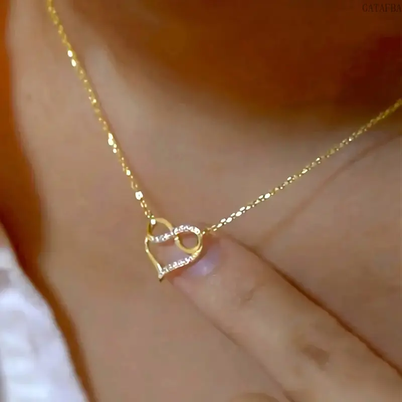 Gentle Heart Mobius Infinite Symbol Necklace Exquisite Daily Jewelry For Women