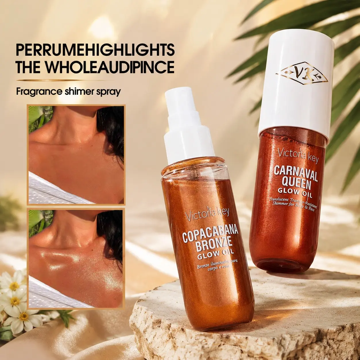 Shimmer Spray Body Luminous Oil, Liquid Highlighter, Full Body Brightening Glitter Liquid, 100ML, Glow Effect, Skin Enhancer
