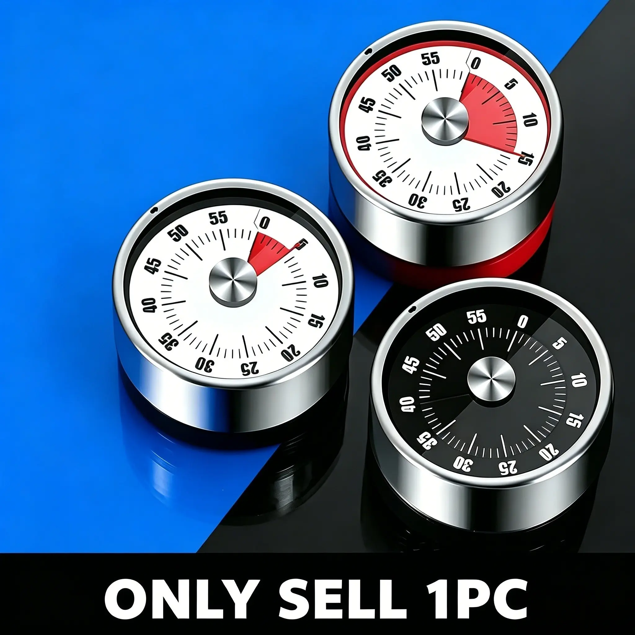 Mechanical Magnetic Kitchen Timer, Loud Alarm No‑Battery Cooking Countdown Gadget