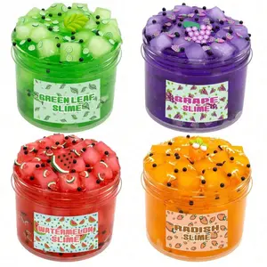 100ML Colorful Clay Soap, Soft Tubular Particles Stress Relief Slime, Strawberry/berry Slime Crystal Mud, DIY Sweet Treat Craft Toy