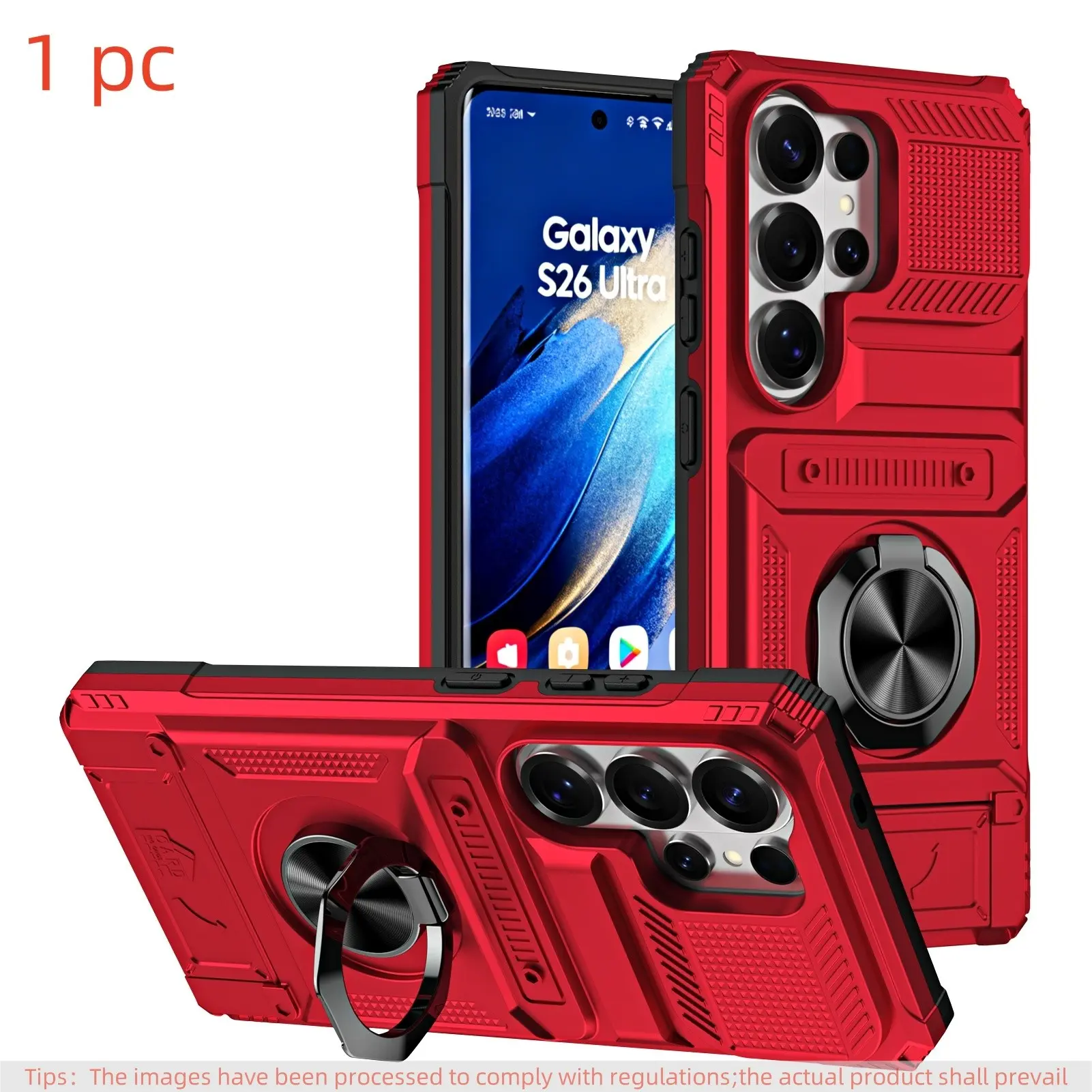 360° Rotating Phone Case for Samsung Galaxy S26 Ultra, S25 Ultra, S24 Ultra, S23 Ultra, S26 Plus, S25FE Credit Card Slot, Magnetic Car Mount, Shockproof