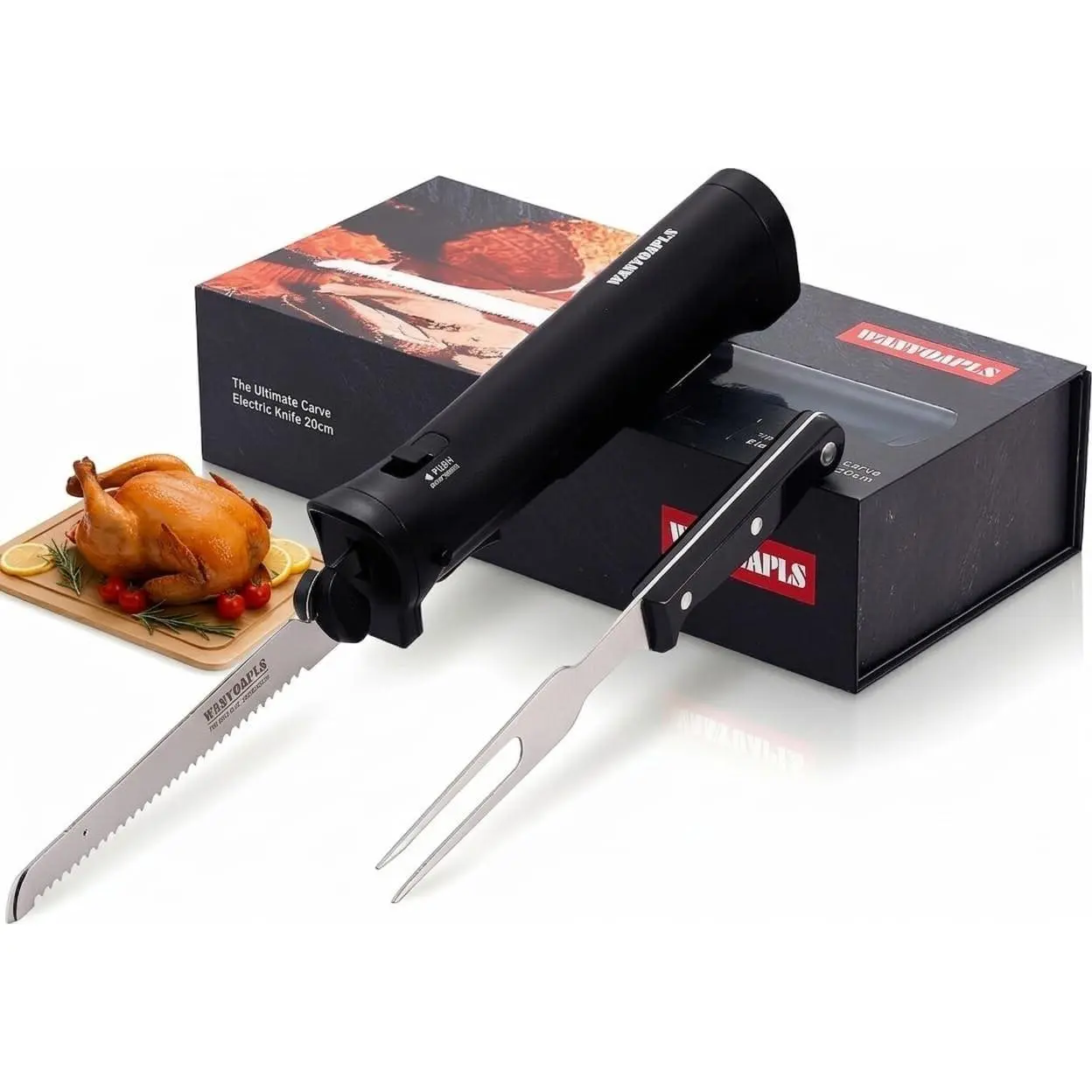 Cordless Electric Knife – Rechargeable Electric Knives with Safety Lock, Ergonomic Handle, Versatile Bread Slicer, Bread Knife for Effortless Carving of Meats, Cheese – Perfect for Kitchen Use