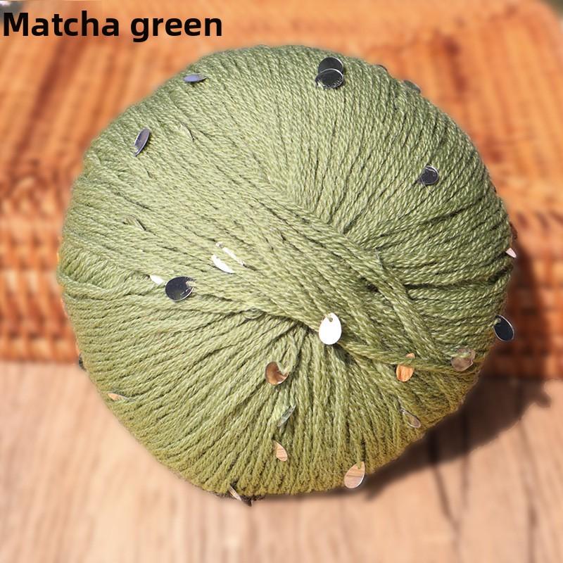 Water drop sequin yarn, Basolan wool yarn, fashionable hand-woven yarn ball, combed and shiny
