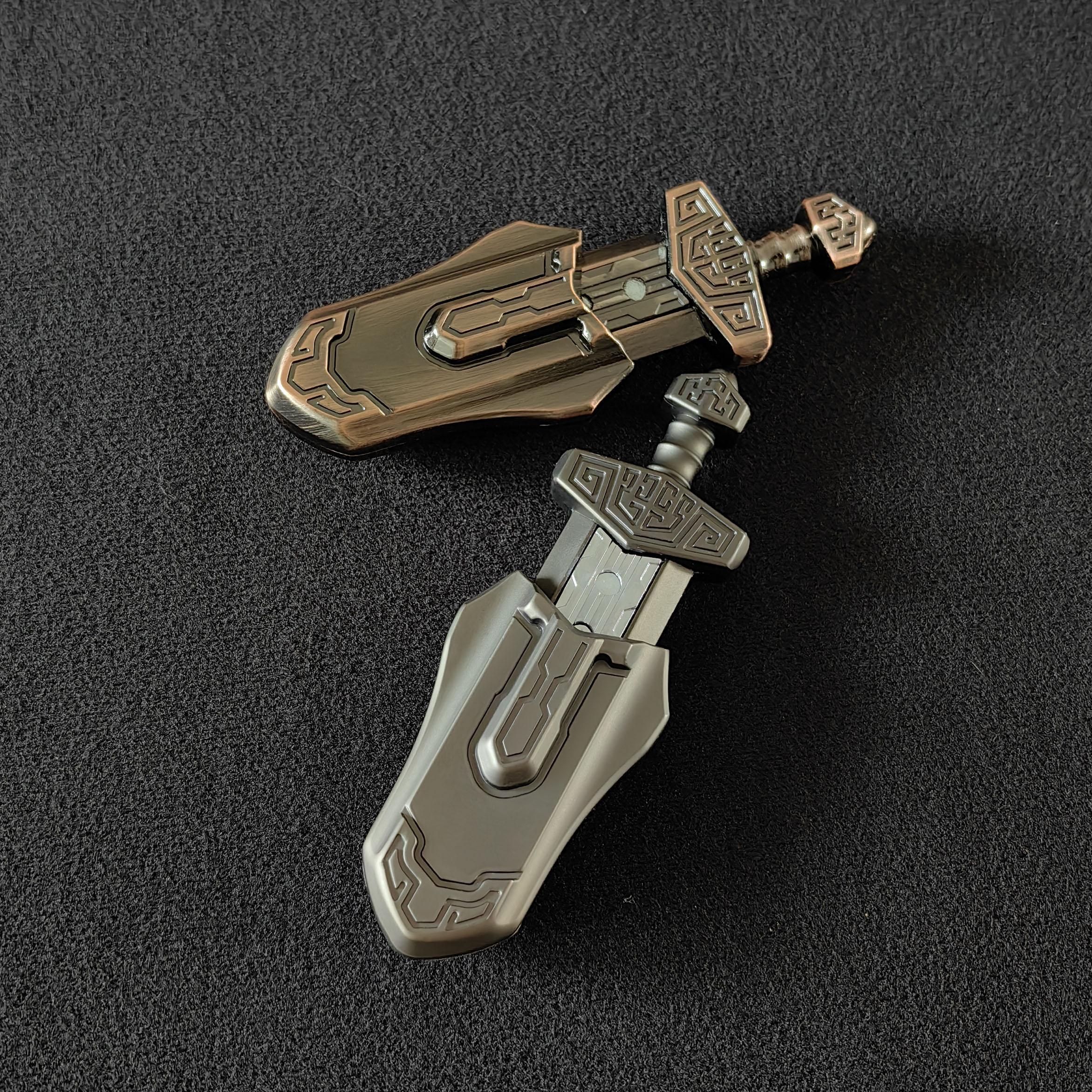 Metallic Sword Design Fidget Toy, Stress Relief Fidgeting, 1 Piece Stress Relief Toy for Adults, Portable Fidget Sliders, Anti-anxiety Office Toys