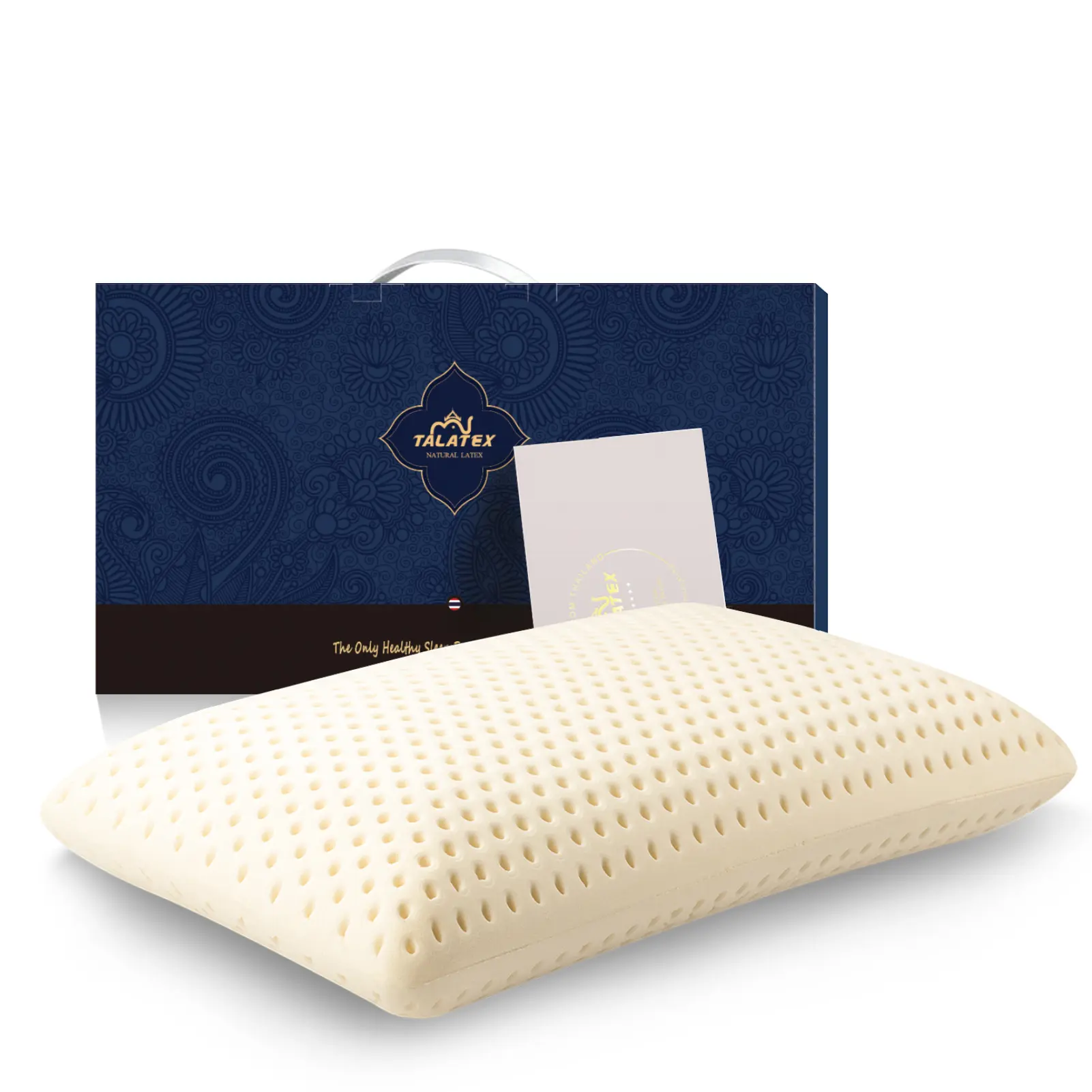 Talatex 100% Natural Premium Latex Body Support Standard Pillow - Pressure Relief, No Memory Foam Chemicals, Removable Tencel Cover, Ideal Gift with Secure Packaging, Body Support Standard Pillows