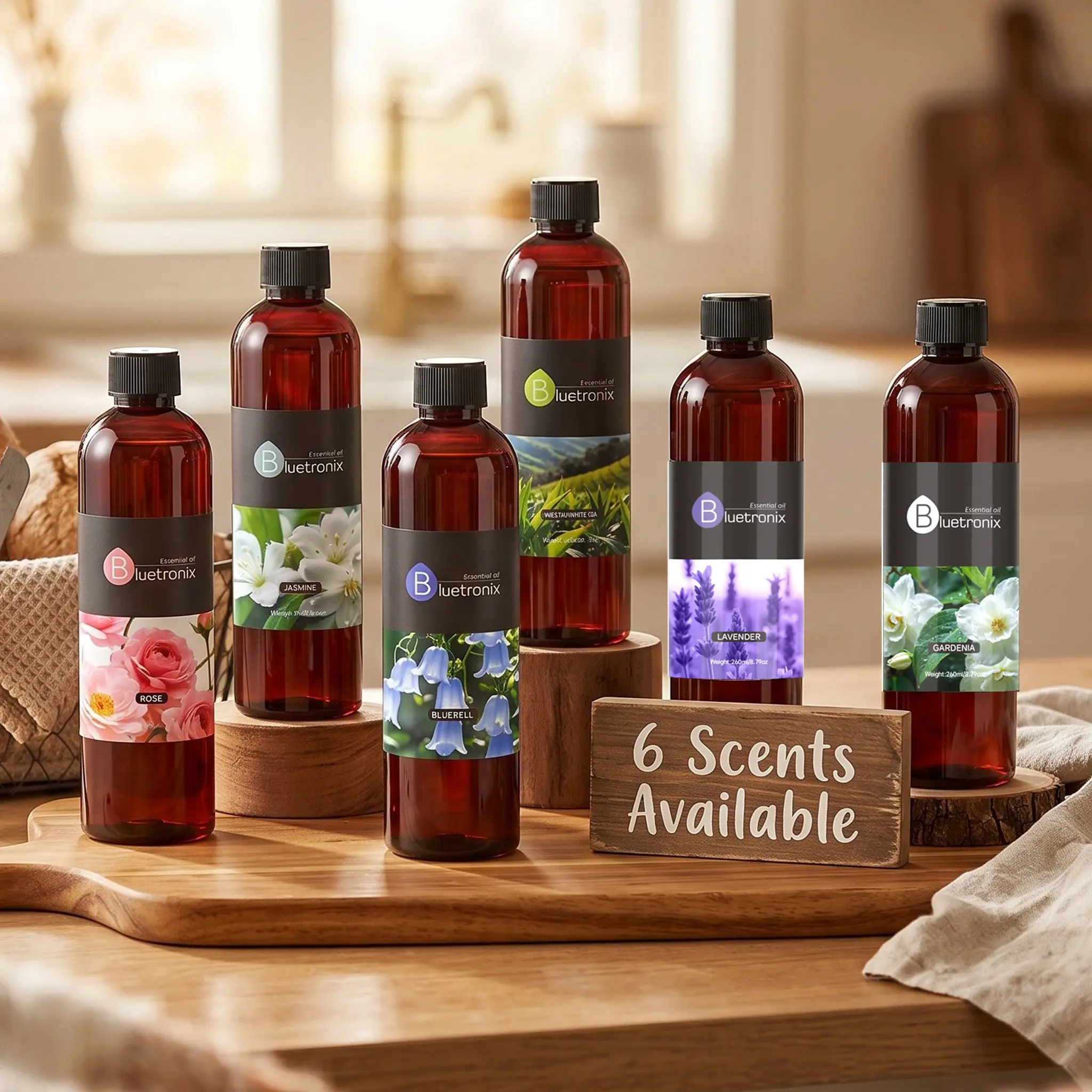 Essential Oil Refill, Rose, Lavender, Room Scent, Fragrance Oil, 260ml/8.79oz Concentrated Fragrance Oil, Long-Lasting Home Scent Solution For Home & Office, Spa Quality Aromatherapy For Car Air Freshener, Hotel Amenity & Spa Supp