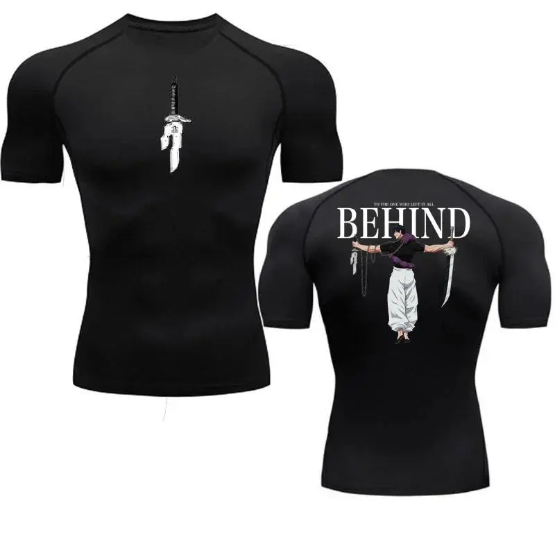 2026 new hot item Anime Compression Shirt Men Print Breathable Football Fitness Tight Sportswear Althletic Quick Dry Rash Guard Gym Riding Tops