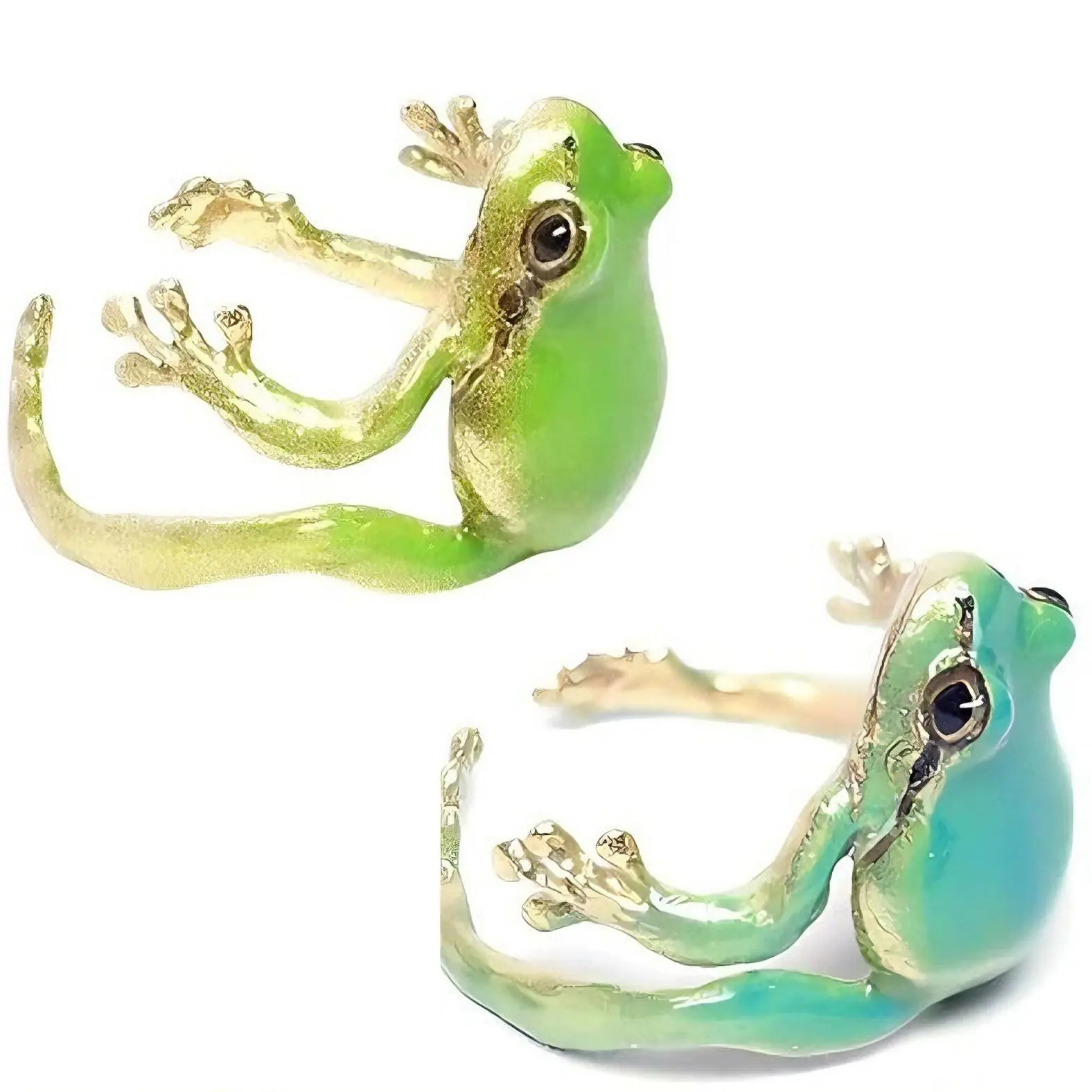 Cute frog-shaped open ring, adjustable size, a fashionable jewelry accessory suitable for both men and women, perfect for everyday wear and an ideal birthday gift.