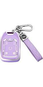 for GMC Key Fob Cover with Keychain, Soft TPU Full Protection Key Shell Key Case Compatible with Chevy Silverado Suburban Tahoe GMC Acadia Sierra Terrain Yukon,6-Button(Blue)