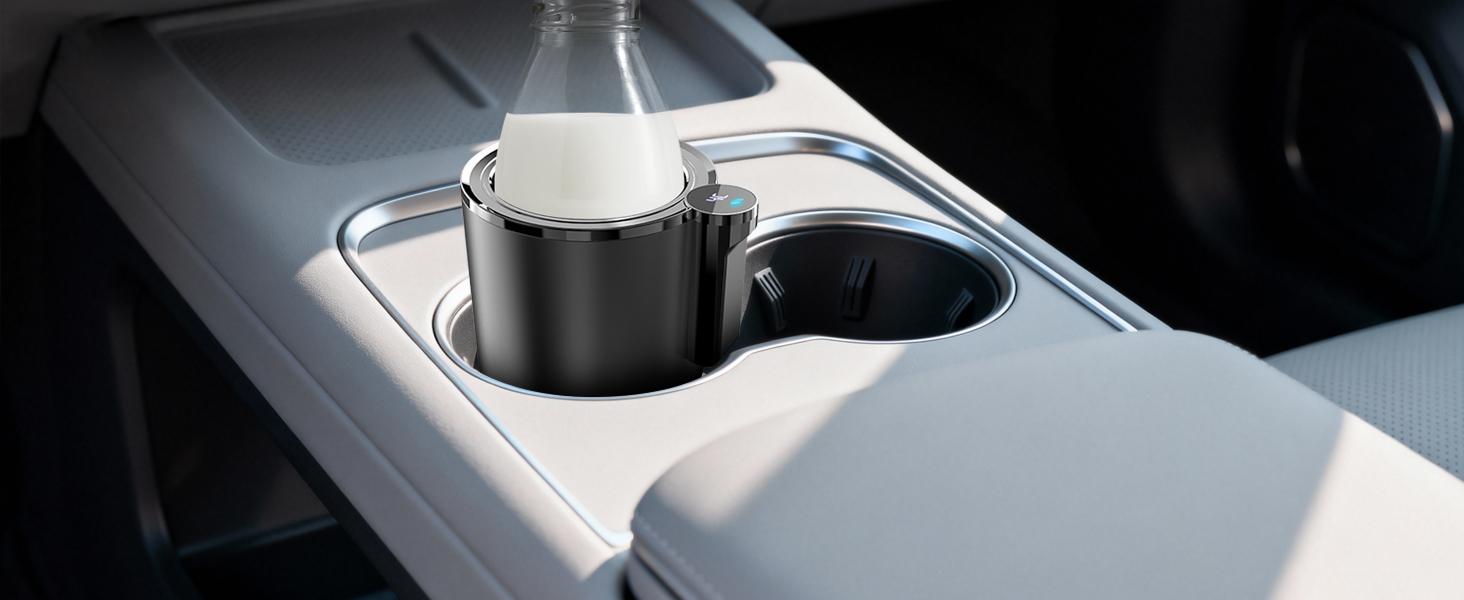 Portable 2 in 1 Smart Car Cup Cooler & Warmer – Chill or Heat Your Drink on the Go – Digital Display| Fits Mugs, Tumblers & Bottles – Perfect for Road Trips, Daily Commute & Office Desk