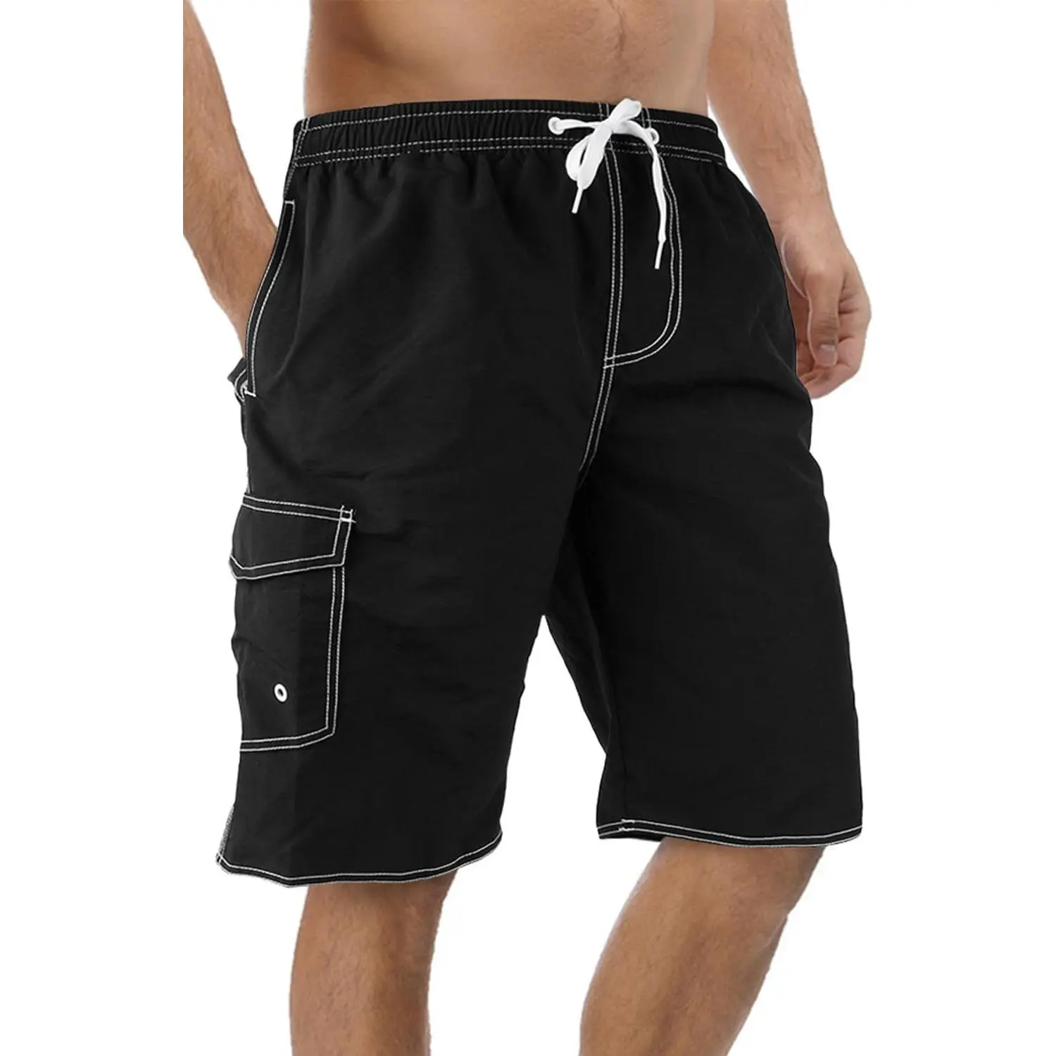 Mens Multi-Size Quick-Dry Swim Trunks with Mesh Lining, Funny Bathing Suits