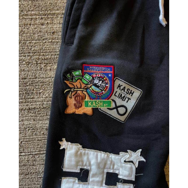 American Sweatpants Y2K Gothic Hip Hop Letter Patch Double Layer Baggy Elastic Waist Jogging Casual Pants for Men