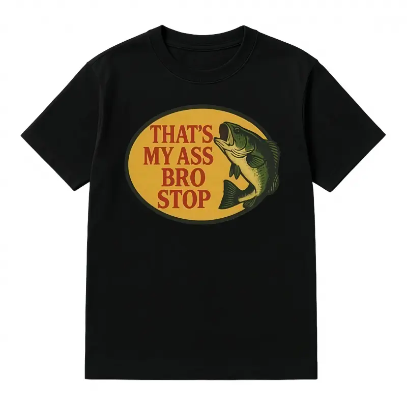 Men's Oversized Round Neck Heavy Cotton Tee - 90s Retro Biker Style Short-Sleeve Funny Fish Butt Graphic Unisex Swag Casual Top, Edgy Memes Swag Clothes Funny Graphic Meme Shirts