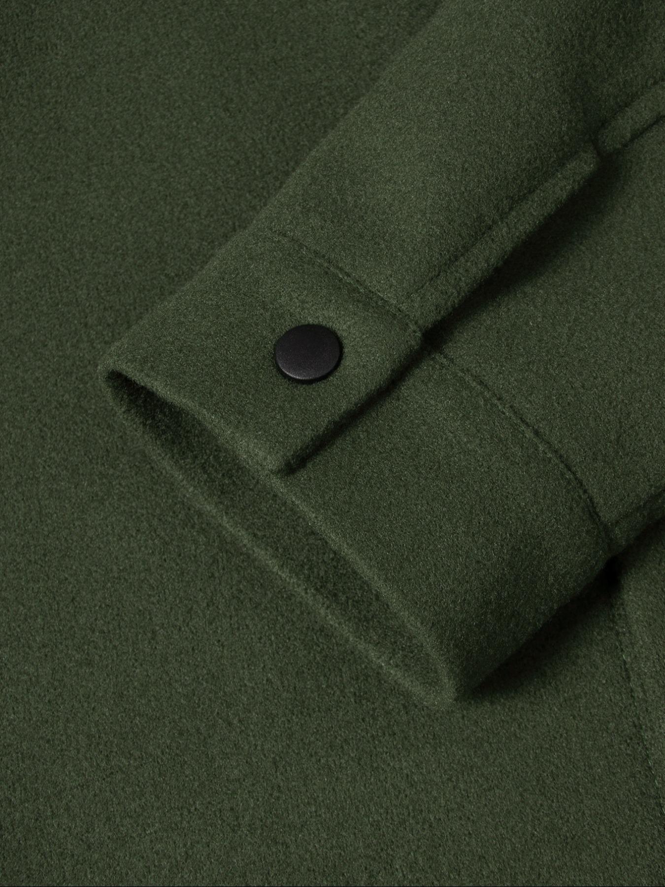 Men's Casual Thick Woven Solid Pocket Jacket Coat, Fitted Design for Work & Outdoor, Lightweight for Fall Winter Season