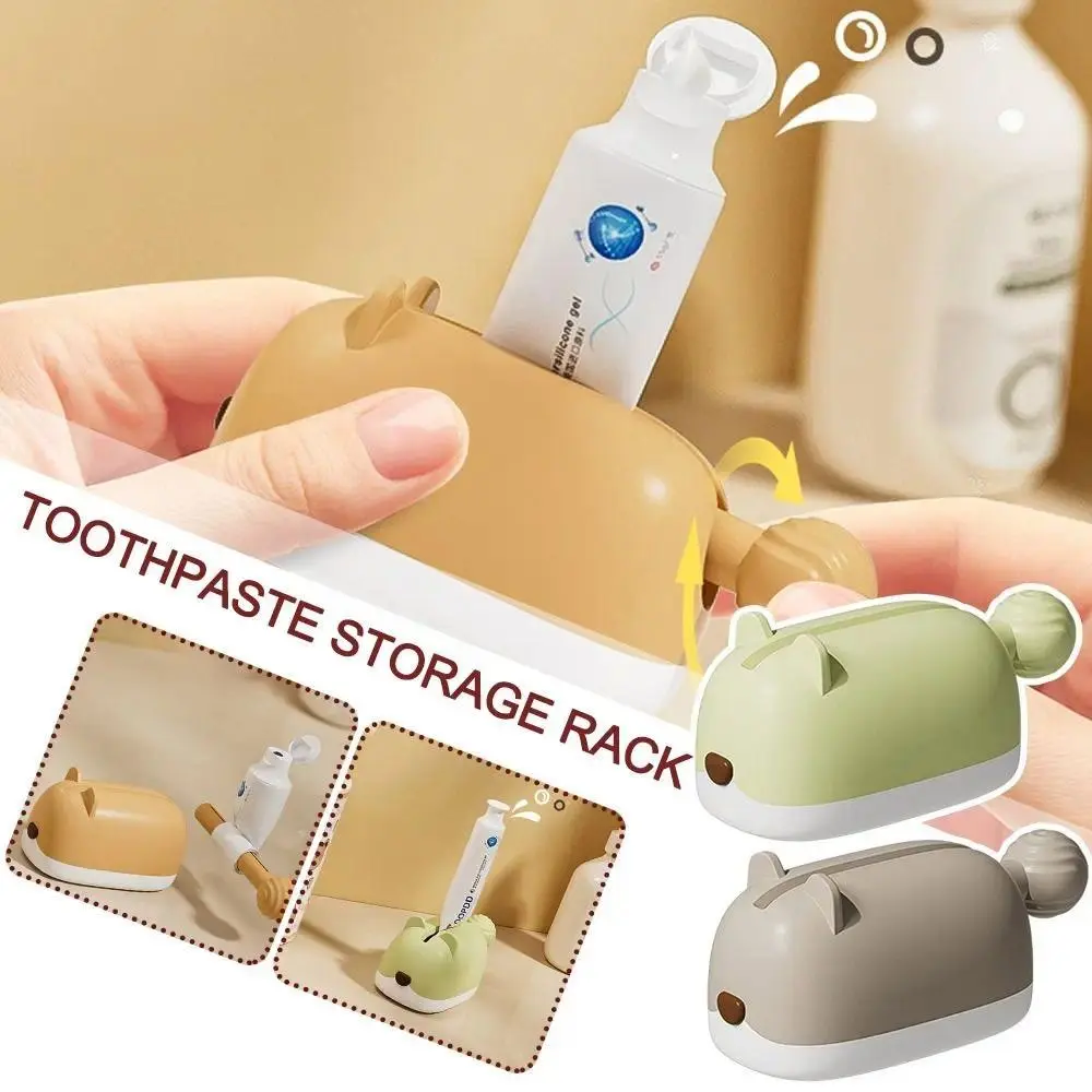 Plastic Hamster Toothpaste Squeezer Rolling Portable Toothpaste Dispenser Bathroom Accessories Household Toothpaste Storage Rack