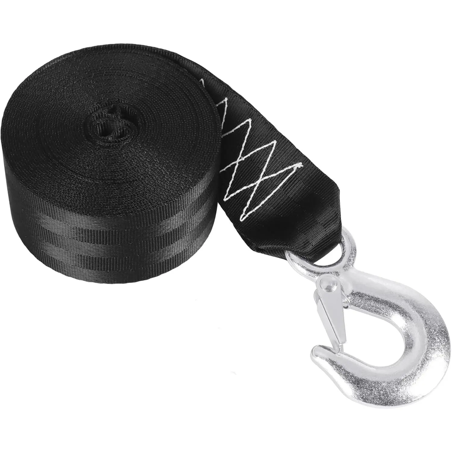 2" X 20ft 10000 lbs Boat Winch Strap with Hook, Boat Trailer Tow Strap for Towing Boat, ATV, Trailer, Wave Runner, Jet Ski