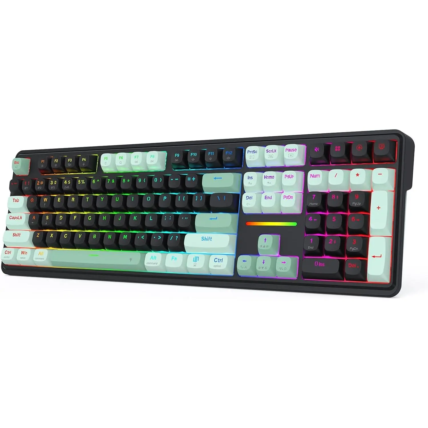 Redragon K745 PRO Wireless 108-Key Gasket RGB Gaming Keyboard, 4 Hotkeys