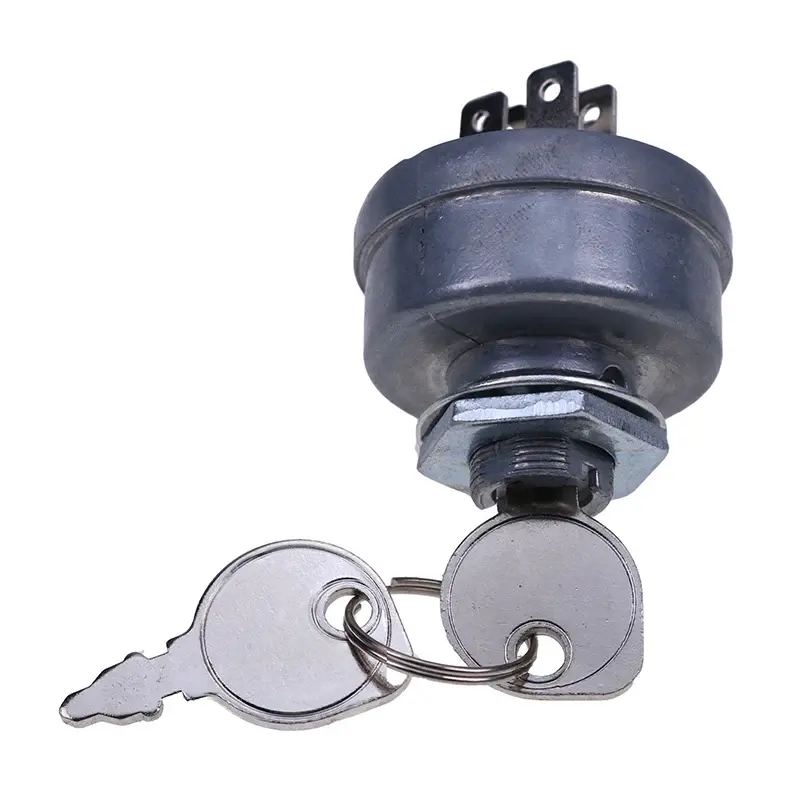 FridayParts 5 Terminal 3 Position Ignition Switch With 2 Keys 4406R 3510-772-003 23-0660 925-0267 for Garden Tractor With Kohler K Engine
