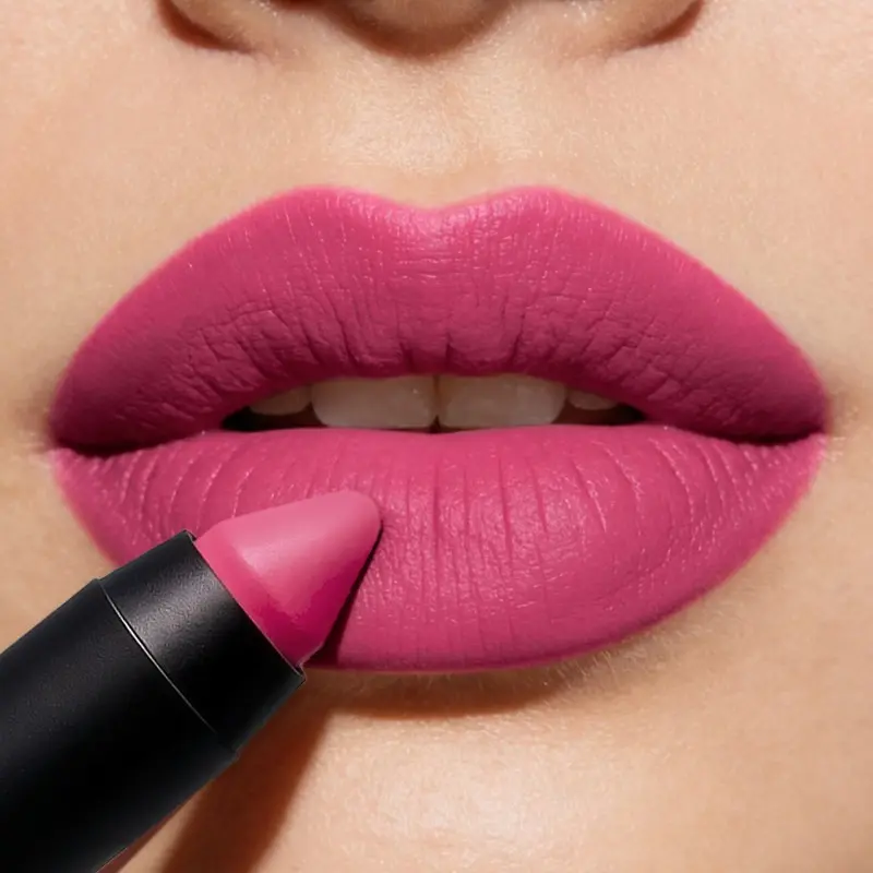 Bsimone Velvet Matte Lipstick, Cold Rose, Bright Raspberry, Waterproof, Long-Lasting, Suitable for All Skin Tones