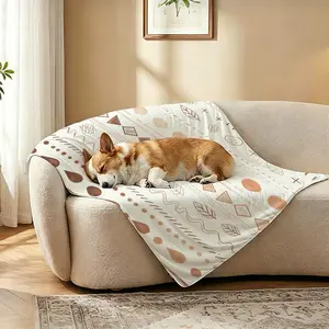 1Pcs Minimalist Abstract Line Cooling Blanket Q-MAX>0.3, Smooth Skin-Friendly & Durable, For Dorm & Home Nap Use