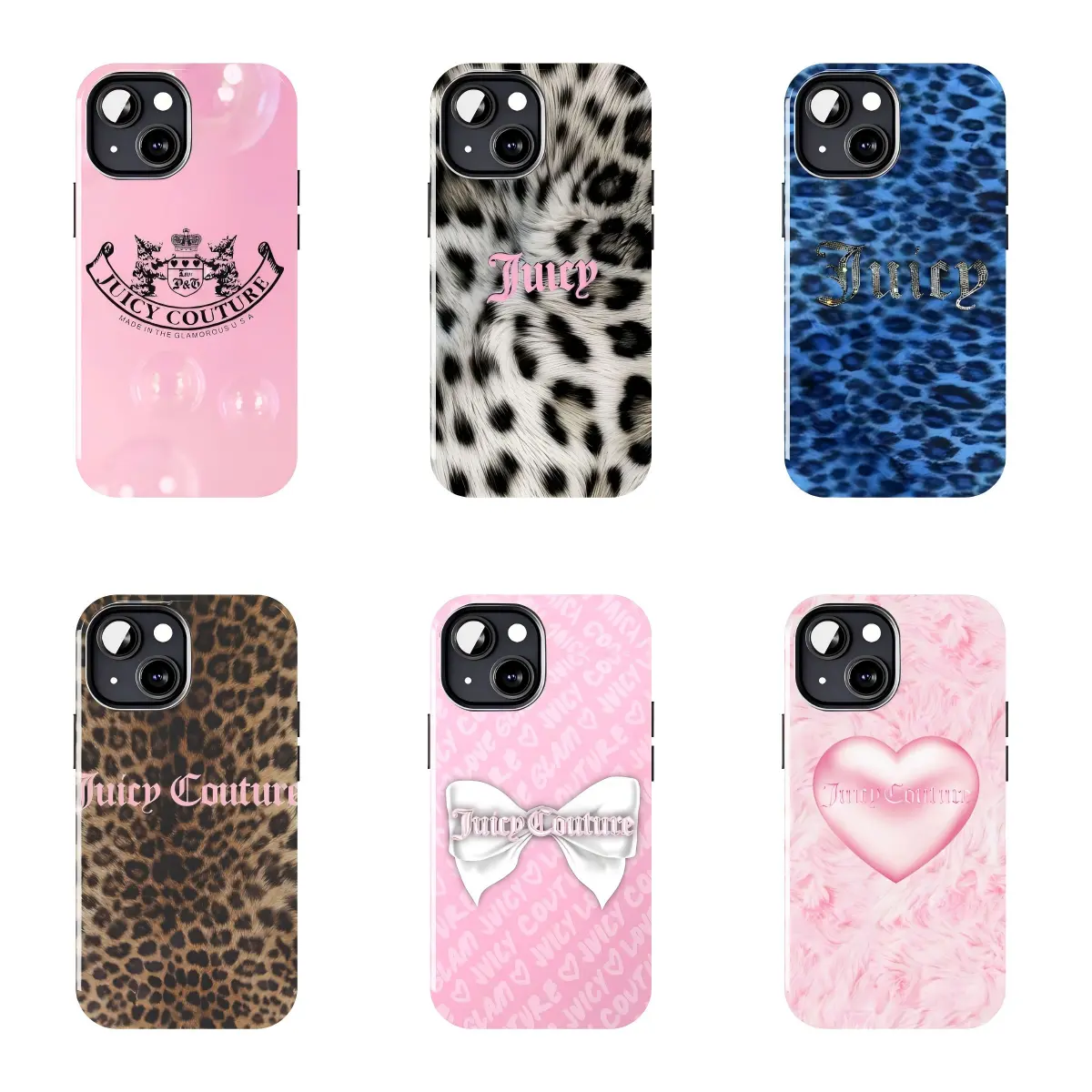 Soft Girl Y2K Juicy Couture Phone Case Suitable for iPhone 17-11 Pro Max/Plus and  Samsung Galaxy S23-25
