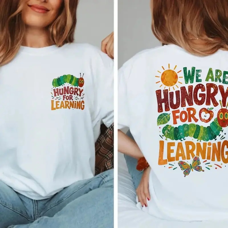Hungry Caterpillar Back To School T-Shirt, Hungry Caterpillar Teacher Shirt, Teacher Life Shirt, Book Shirt, Gift For Teacher