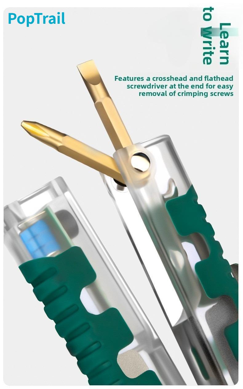 Multifunctional folding electrical pliers, electric stripping, crimping, wire splitting and winding integrated pliers