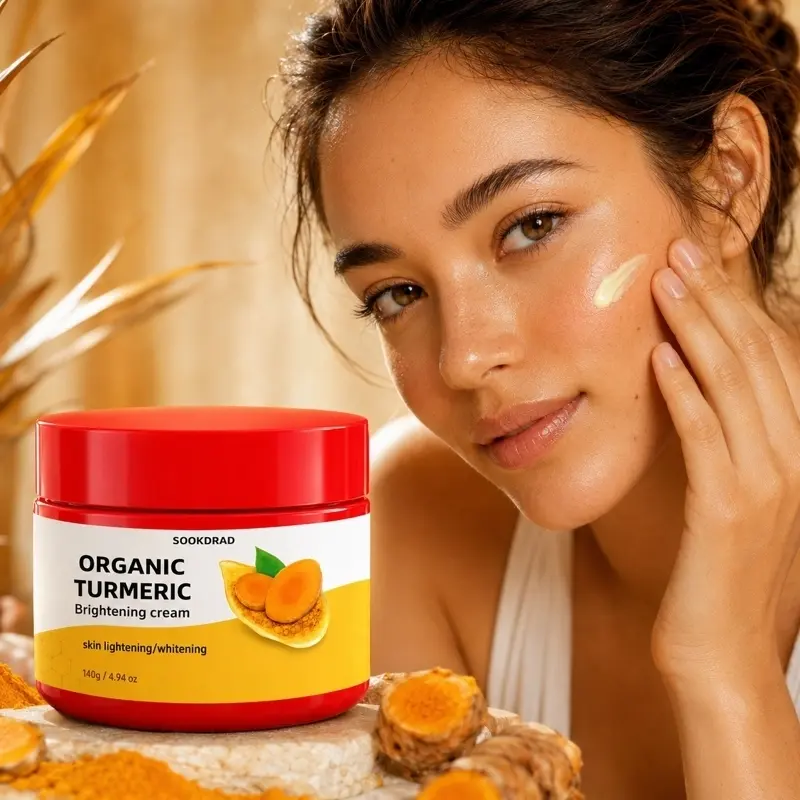 Organic Turmeric Brightening Cream, natural origin, 100% organic turmeric, non-staining, skin lightening, 140g