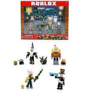 Roblox building block figurine with accessories comes in two color boxes, packaged in bags popular