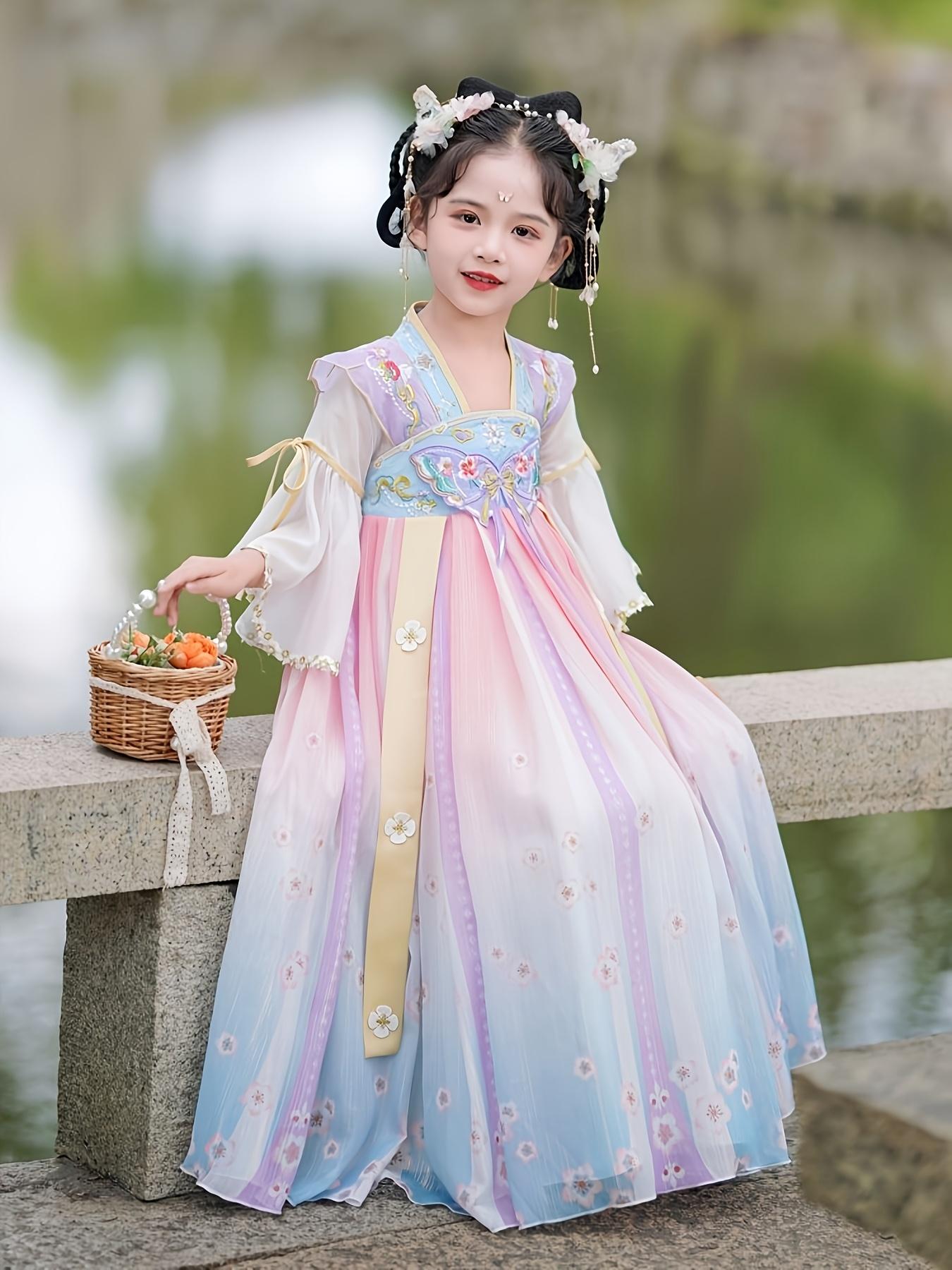 [Vintage Hanfu Dress] Vintage Girls' Hanfu Children's Dress |   Birthday Dress Girls