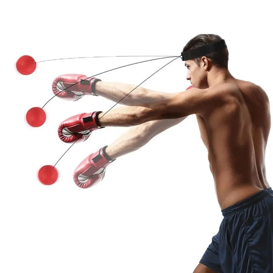 Boxing Reflex Ball Set with Headband Mount - Boxing Training Gear for Reaction Boost, Reflex Drill, Hand-Eye Coordination, Adjustable Home Gym Equipment, Ideal Gift for Men, Stress Relief Trainer
