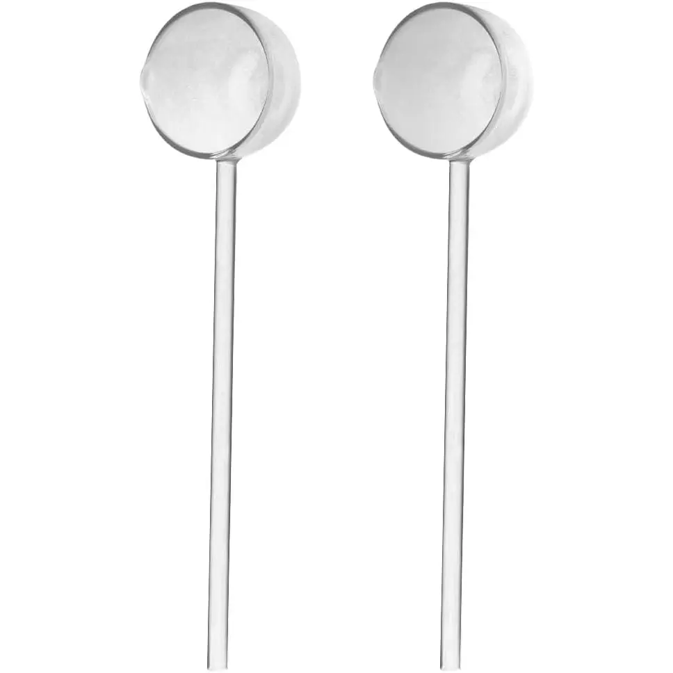 2 count 9.65” Heat Glass Ladle, High Temperature Borosilicate Glass Mixing Utensil Ladle With Pourable Mouth Can Be Heated Directly With Open Flame for  Kitchen Banquet Restaurant Soup Spoon