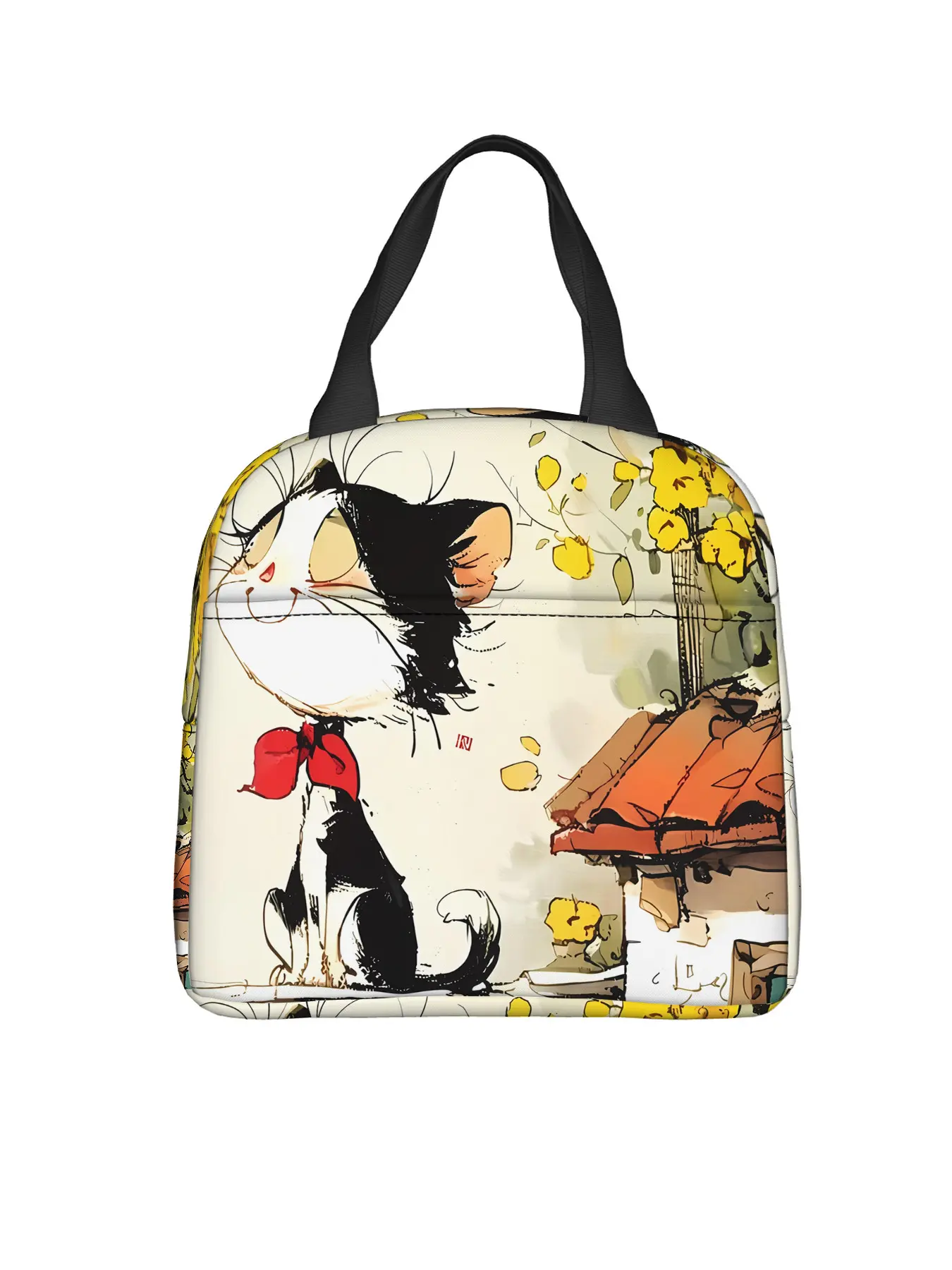 Collar Cat Lunch Bag, Insulated Bento Box, Large Capacity, Suitable for School and Office Use, All Seasons