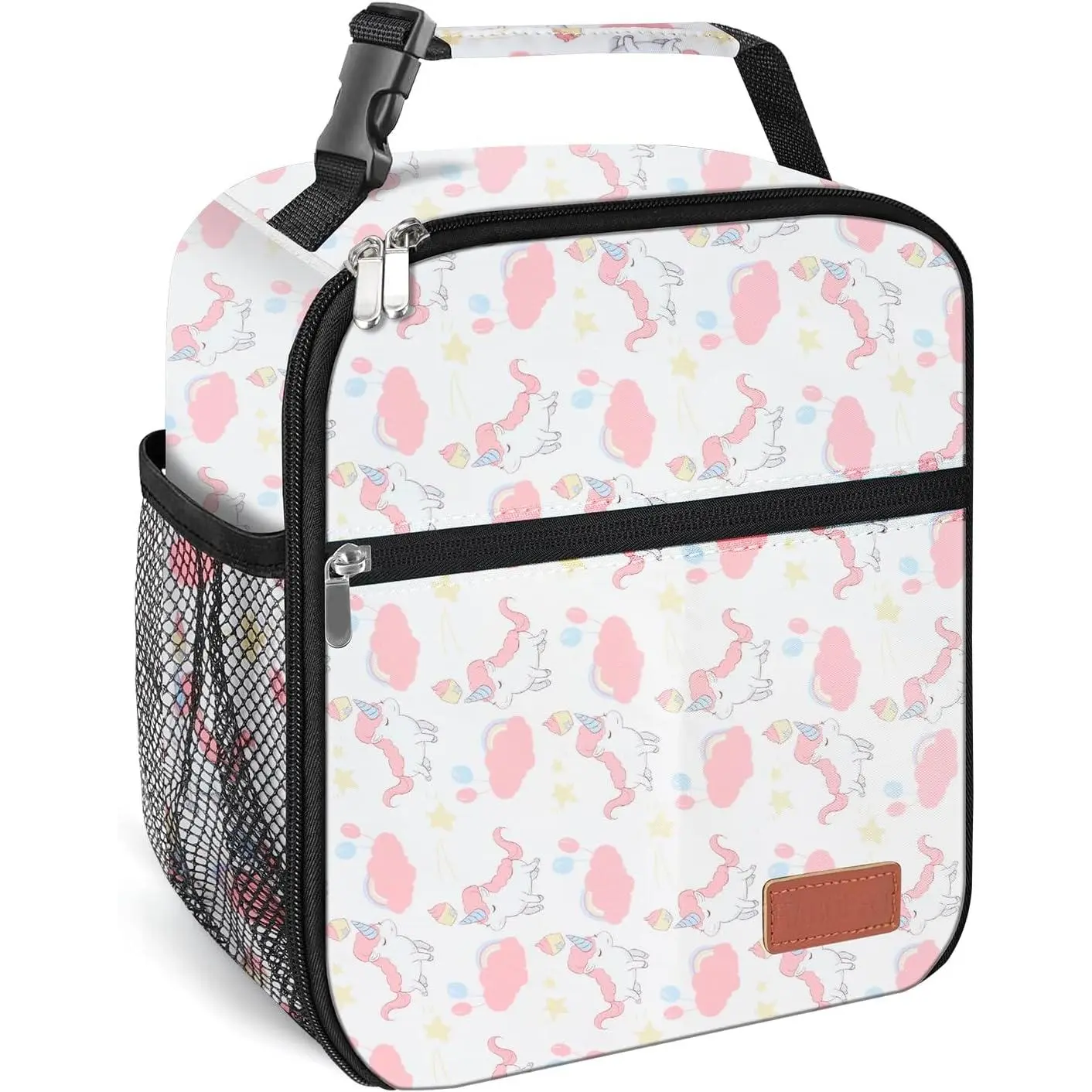 Lunch Box for Women & Men Durable Lunch Bag for Girl   Lunchbox White Unicorn