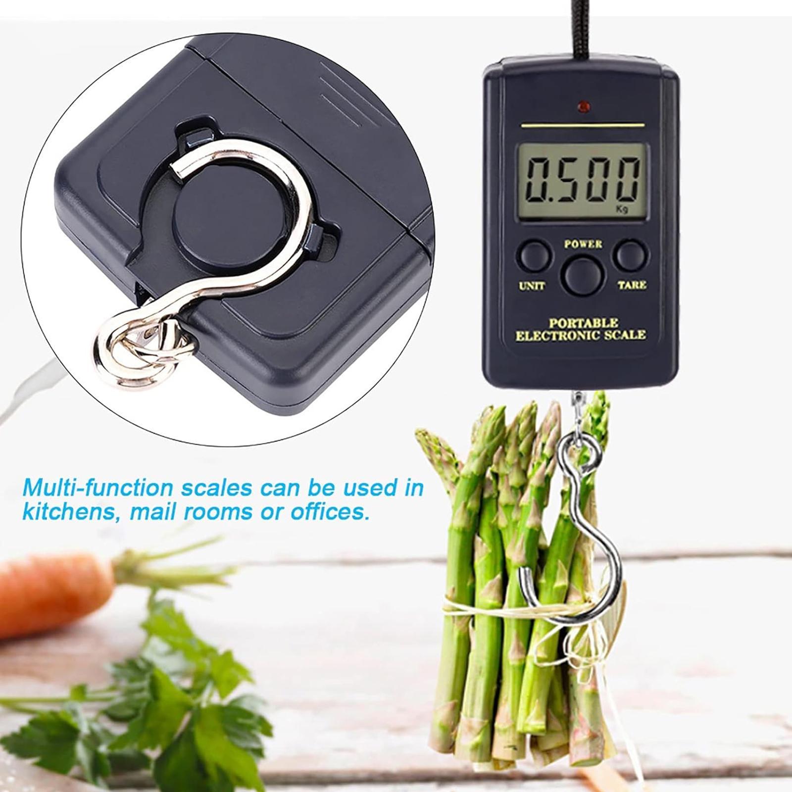 Backlit LCD Display Hook Scale, 110 lb/50kg Hook Scale, Batteries Required Hook Scale, Universal Handheld Hook Scale, Hand Tools as Dad Gifts, Heavy Duty, Tool, Hardware, Portable Digital Scale, Balance Scale