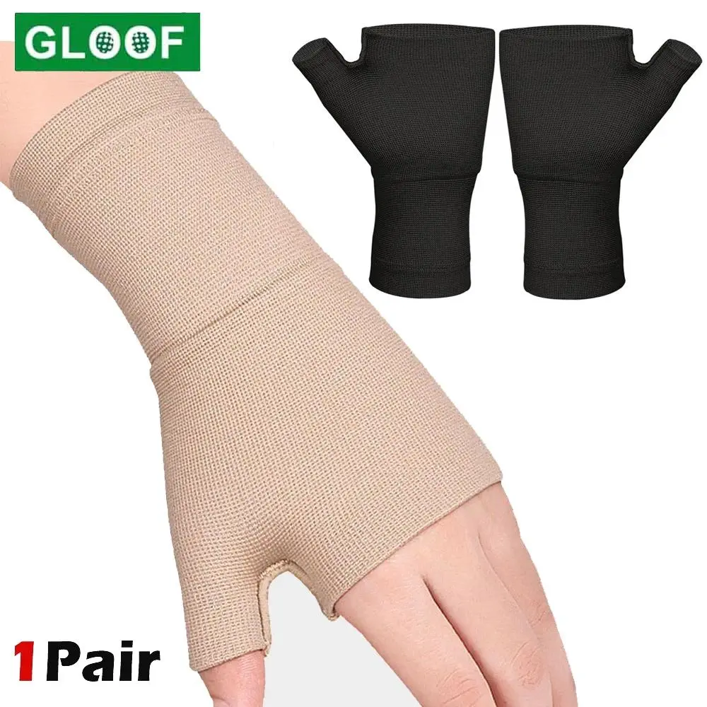 1pair Compression Wrist Thumb Band Belt Carpal Tunnel Hands Wrist Support Brace Strap Sleeve Golf Tenosynovitis Arthritis Gloves
