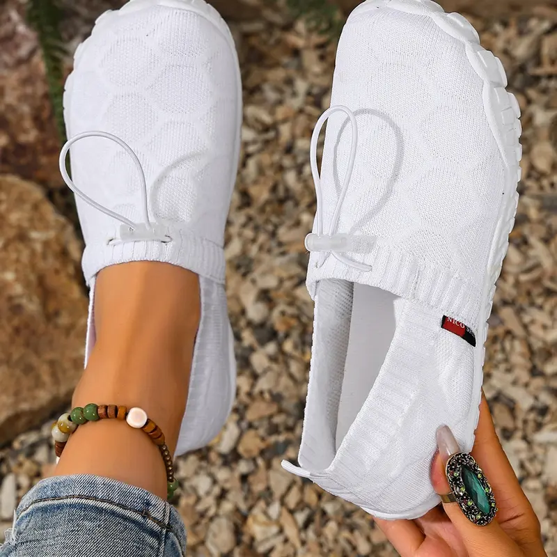 Women's Casual Sneakers, Lowtop Casual Sneaker, Textile Slip-On Shoes, Shock-Absorbing Lightweight Sole, Daily Commute, Versatile Simple Style, Minimalist Sneakers, Daily Wear Sneakers