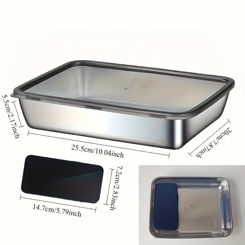 Buy 2 Get 1 Free! 3 Stainless Steel Food Storage Containers – Free Lids & Durable Baking Trays, Reusable & Easy to Clean |   Great for Picnics, Meal Prep, Fridge Storage (Kitchen Essential)