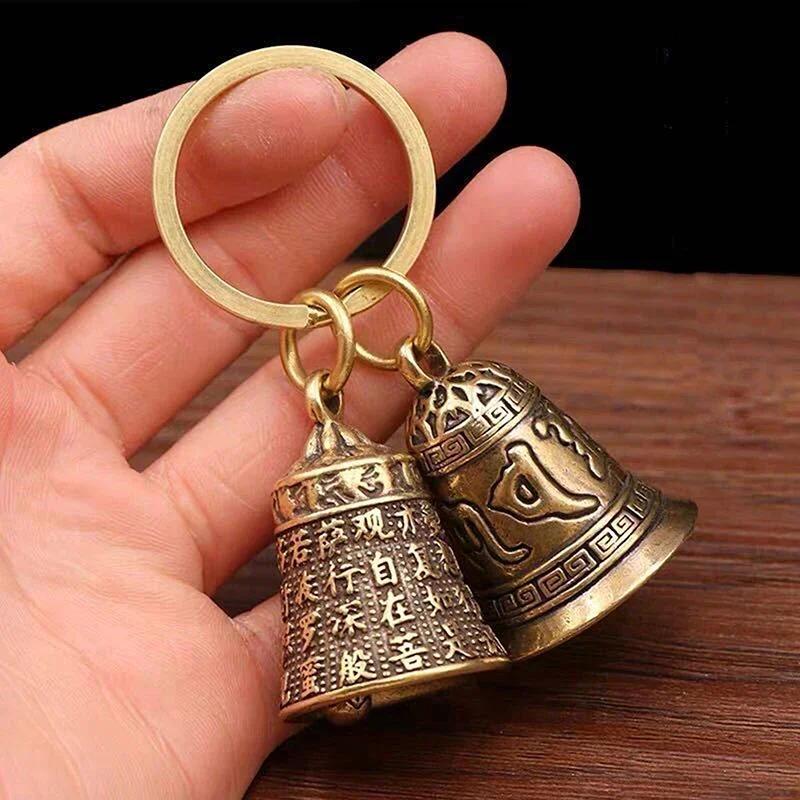 Fashion Six-Character Carved Bell Keyfob - Car Bag Keychain - Party Gift - Keyring Keychains Jewelry