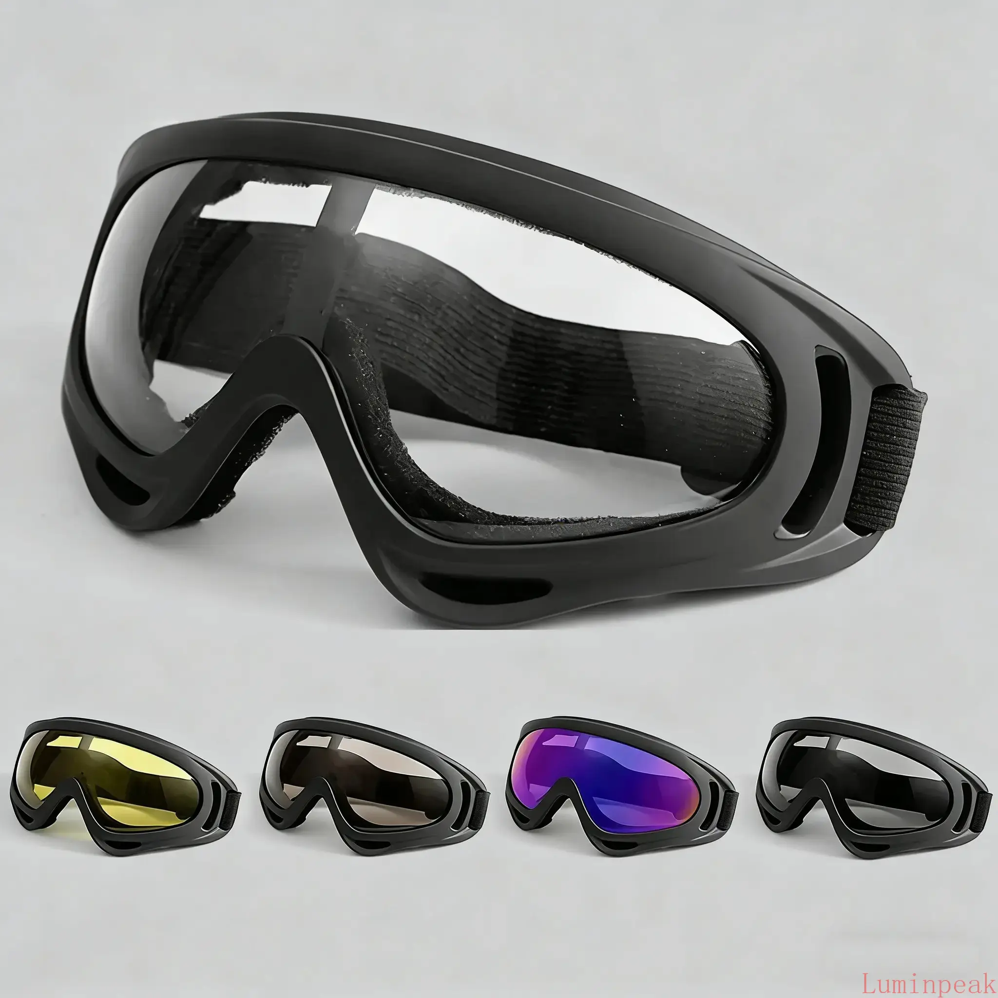 Men's Black Tactical Goggles with PC Lens, Weather Resistant, Windproof & Explosion-Proof Accessories for Outdoor Sports & Cycling, Tactical Accessories, Offroad, Men's Outdoor Enthusiasts