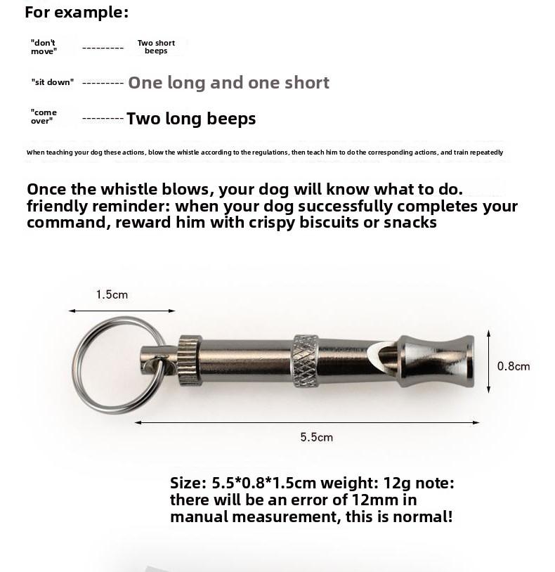 Professional Dog & Pigeon Training Whistle - Ultrasonic Sound Signal Whistle - Durable Metal Whistle for Obedience Training & Carrier Pigeons - Portable Keychain Tool for Pet Owners